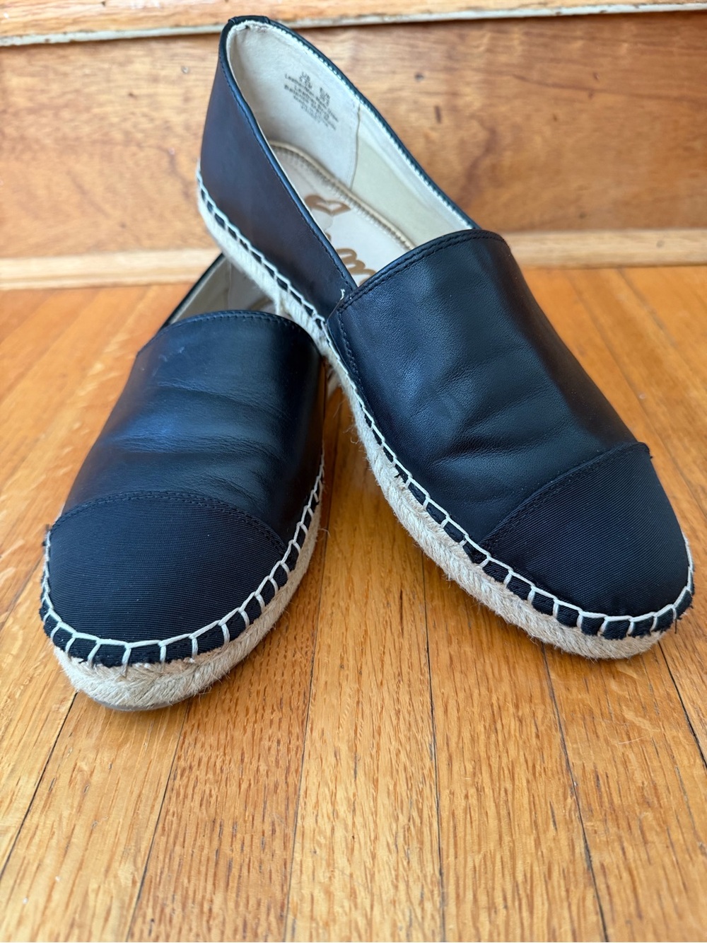Sam Edelman Black Espadrille Slip-On Flats